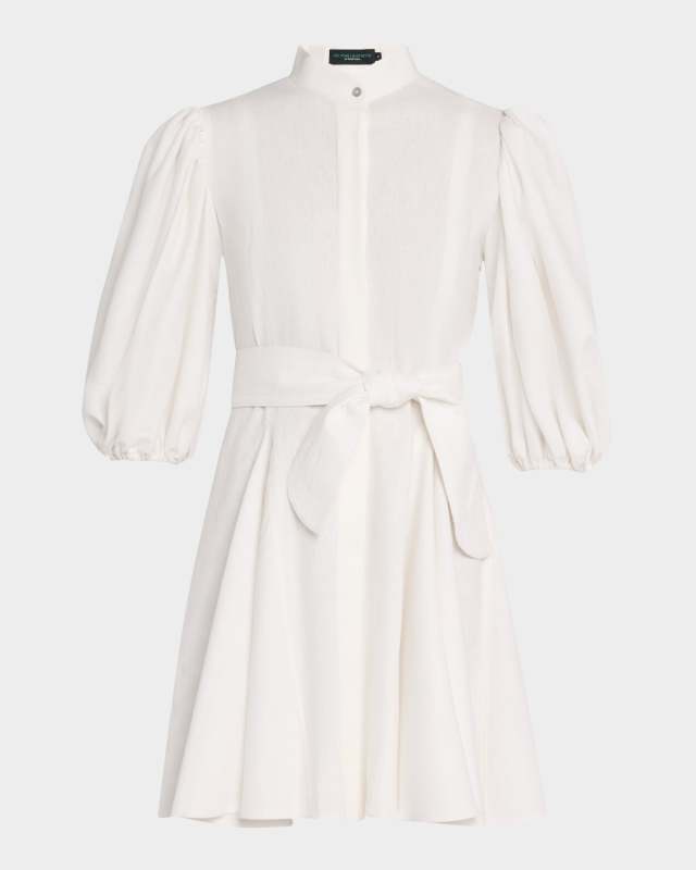 Bromelia Linen Mini Shirtdress